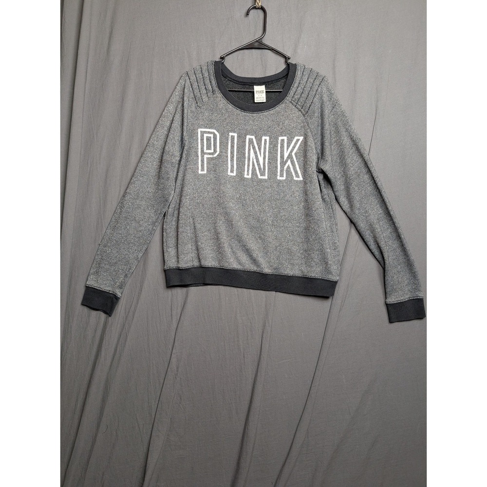 PINK Victoria's Secret Women's Size Medium Grey Crewneck Pullover Sweater